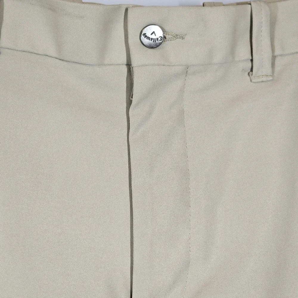 Callaway Golf Performance‎ Stretch Chino Shorts Comfort Flat Beige 36* (*Tag 34)